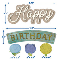 Eureka Curiosity Garden Mini Happy Birthday Bulletin Board Set for Teachers, 48 Pieces Garden Birthday