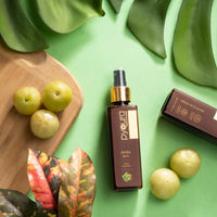 PYOURA Healthy Scalp Hair Growth Amla Spray Serum, Non-Sticky Hair Mist for Dry Itchy Scalp, Dandruff & Heat Protection, Helps Improve Henna Tone, Natural Ayurvedic Herbal Extract of Fresh Amla, 100ml