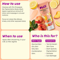 PLIX THE PLANT FIX Peaches & Lemon Detan Body Lotion with 5% Niacinamide | 150ml | Reduce Tan, Brighten & Hydrate Skin | Non - Sticky | For Men & Women | Paraben Free