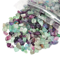 456 PCs Natural Chip Stone Beads, 5-8mm Irregular Multicolor Gemstones Loose Crystal Healing Fluorite Rocks with Hole for Jewelry Making DIY Crafts
