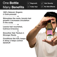 Soulflower Rosemary Lavender Hair Oil For Hair Growth, Hair Fall Control, Healthy Scalp, Long Hair, Rosemary, Lavender, Castor|100% Pure, Natural, Organic, Clinically Proven for Hair Growth, 120ml