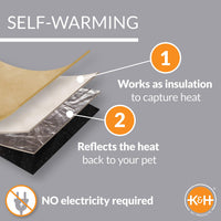K&H Pet Products Self-Warming Crate Pad, Warming Dog Crate Bed, Machine Washable Dog Crate Mat, Tan Small 20 X 25 Inches