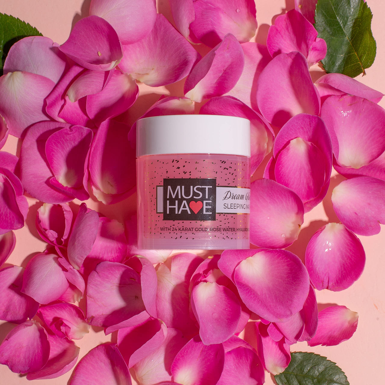 Iba Must Have Dream Glow Sleeping Mask with 24K Gold Overnight Radiant Face Pack For Glowing & Hydrating Skin, Night Gel Mask with Rose Water, Hyaluronic Acid Improve Skin Glow | Halal Certified & Vegan (100g)