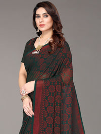 Winza Designer Women's  Chiffon Brasso Printed Saree with Blouse Piece (WDP Brasso Malini W)