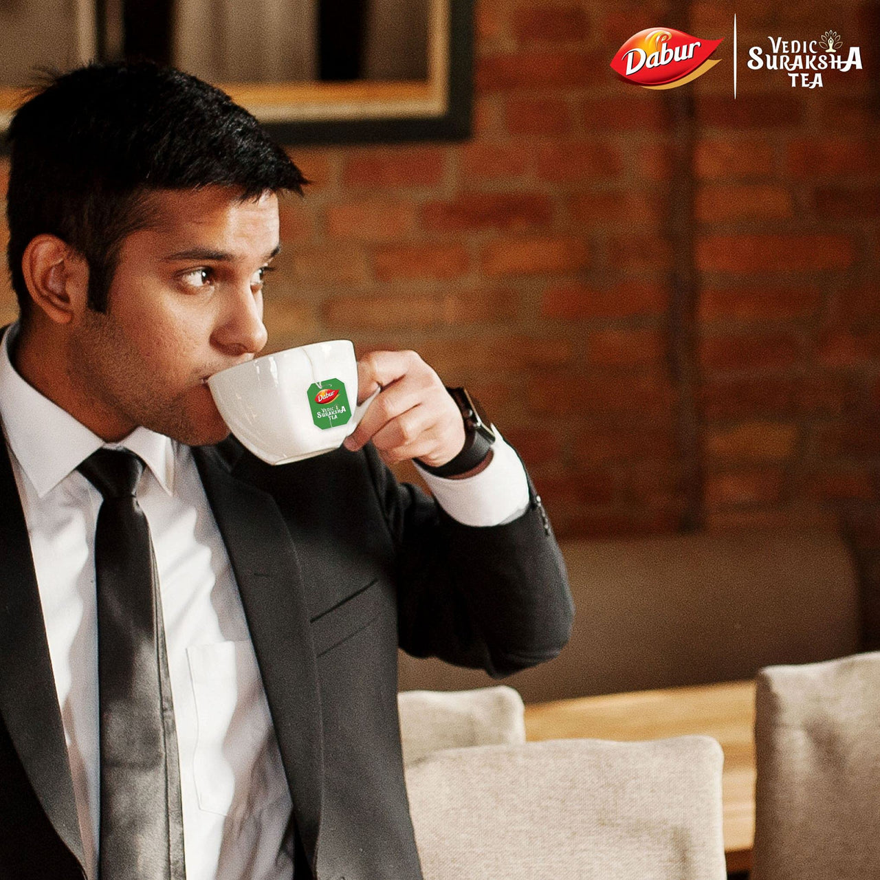 Dabur Vedic Suraksha Black Tea - 25 tea bags | Immunity Booster| with the Goodness of 5 Ayurvedic Herbs