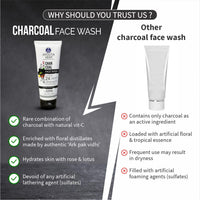 Ayouthveda Activated Charcoal 100 ml Face Wash for Women and Men