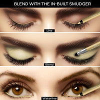 FACES CANADA Ultime Pro Intense Gel Kajal With Smudger & Sharpener - Sand Beige, 1.2 g | 24 Hr Long Stay | Waterproof & Smudgeproof | One Swipe Smooth Application | 3-in-1 Kajal, Eyeliner