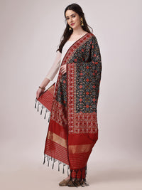 KAPAAHA Women's  Woven Silk Bandhani Patola Dupatta, Width 45 inch, Length 2.5 meter