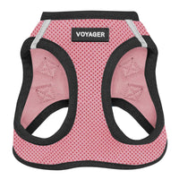 Voyager Step-In Air Dog Harness - All Weather Mesh Step In Vest Harness For Small And Medium Dogs By Best Pet Supplies - Pink Base, S Harness (Pink/Black Trim) S (Chest: 14.5 - 16
