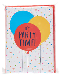 American Greetings Party Invitations and Envelopes Perfect for any Birthday or Special Occasion, Multi Color Balloons (25-Count) red, yellow, blue