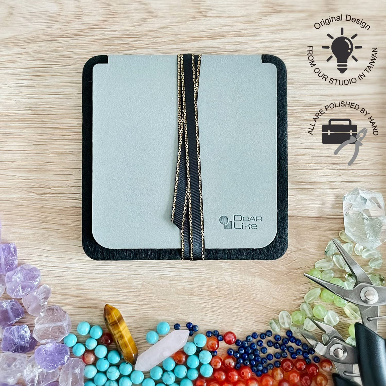 Rose Quartz Crystal Necklace, Gold Necklace for Women, Angel Wing Pendant and Delicate 6MM Ball Beads, Birthstone Gemstone Necklace for Women, February, October Gift of Healing the Mind Necklace Rose Quartz