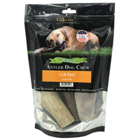 Elk Antler Chews for Dogs | Naturally Shed USA Collected Elk Antlers | All Natural A-Grade Premium Elk Antler Dog Chews | Product of USA, 1-LB Large Cuts Large (Pack of 1-LB)