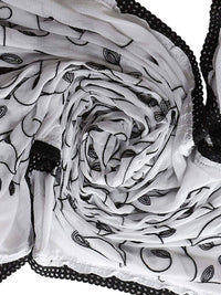 Akshar Llc Miss India Women's  Chiffon Dupatta With Goodembroidery Work