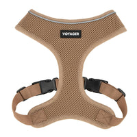 Aerolite No Pull Mesh Dog Harness with Lightweight, Soft, Breathable Chest Coverage, Reflective Stitching, and Adjustable Straps for Walking, Running, Training, Heavy Duty and Durable - Beige, S