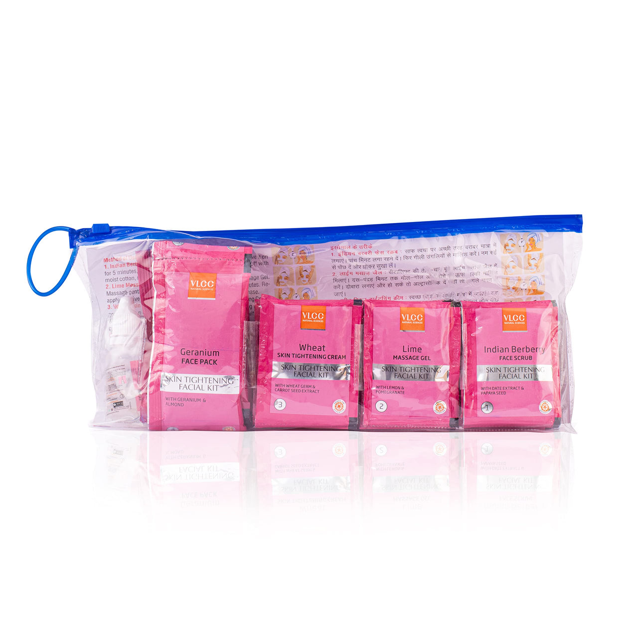 VLCC Salon Series Skin Tightening Facial Kit (6 Facials) - 240g + 12ml | At Home Facial with Indian Berberry, Wheatgerm, Carrot Extracts & Geranium | Tightens & Firms Skin | Youthful Radiance