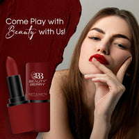 Beauty Berry Soft & Matte Lipstick | Moisturizing & Non Drying Formula with Velvet Matte Finish | Highly Pigmented and Lightweight Lipstick for Women (Ginger Snap, 4g)