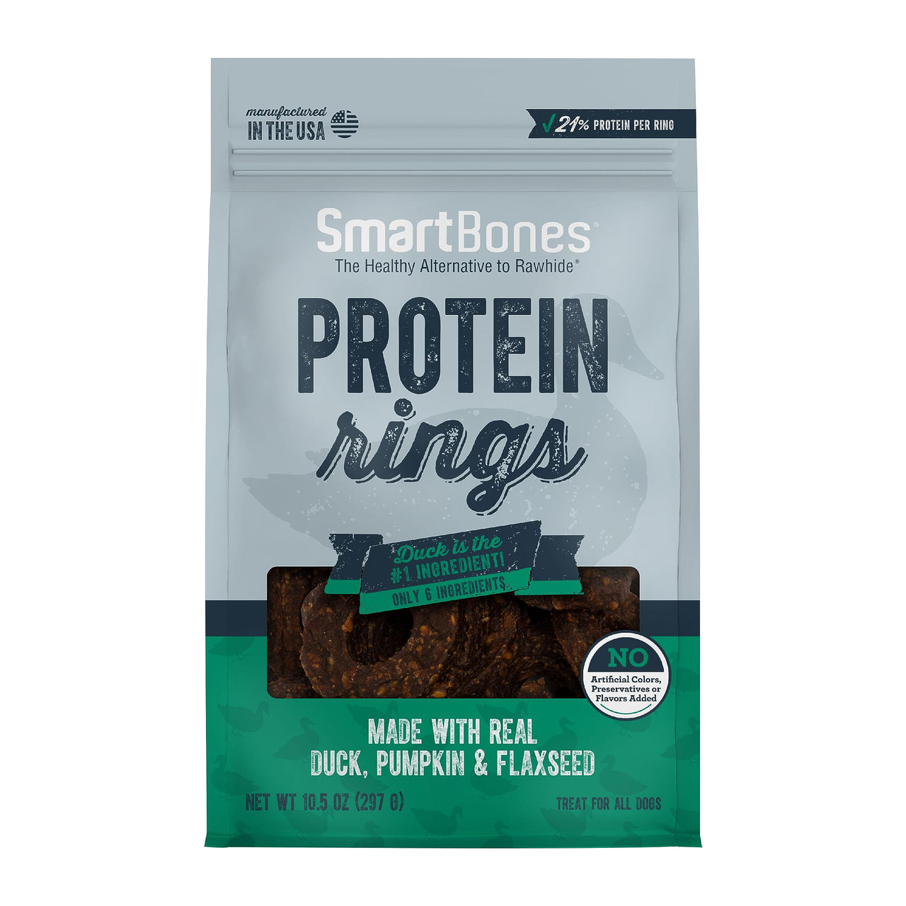SmartBones Protein Rings with Real Duck, Pumpkin and Flaxseed, 10.5 OZ