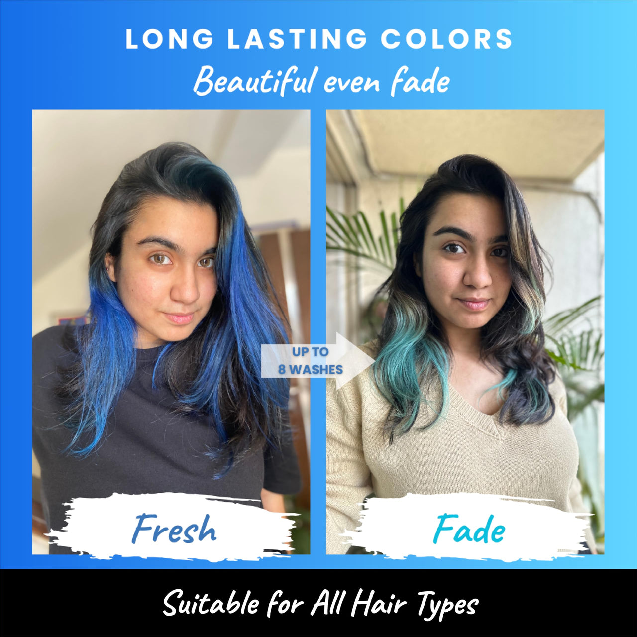 2.Oh! Italian- Blue Hair Color For Women & Men | Ammonia-Free DIY Semi Permanent Hair Color | Enriched with Argan Oil | Lasts upto 12-15 Washes | Pack of 2