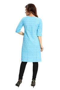 QUEEN SHIELD Women's  Formal & Casual Cotton Chikan-Kari Kurta (4444.)