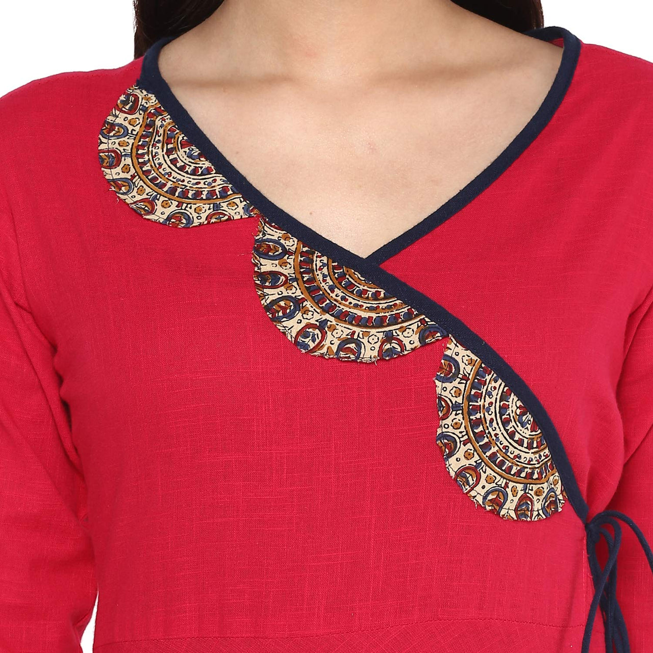 Yash Gallery Women's  Cotton Angrakha Kurta