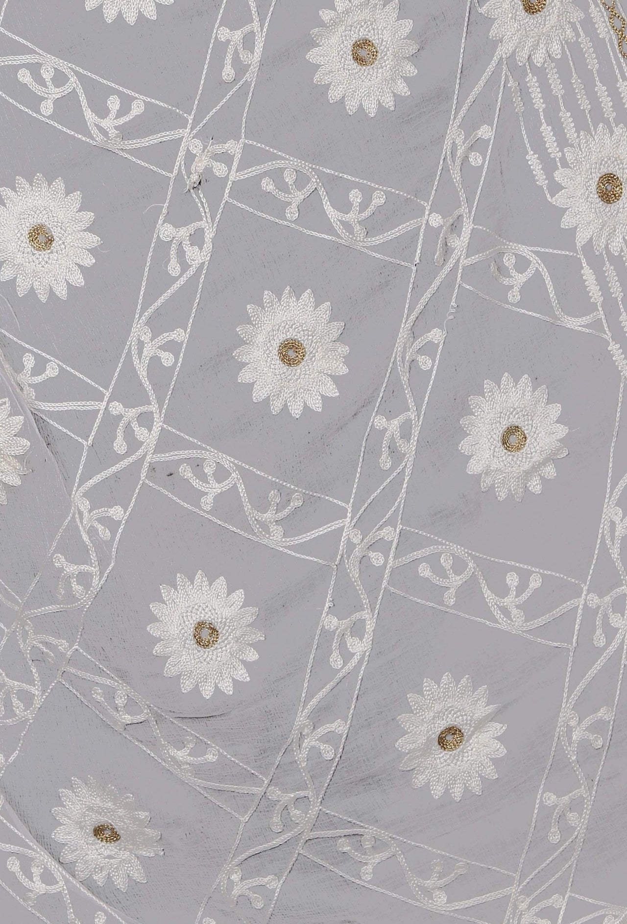 AKSHAR LLC Miss India Women's  Chiffon Dupatta With Karachi Embroidery Work