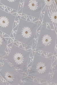 AKSHAR LLC Miss India Women's  Chiffon Dupatta With Karachi Embroidery Work