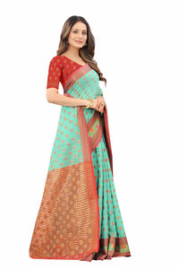 Silk Zone Women's  Cotton Woven Saree
