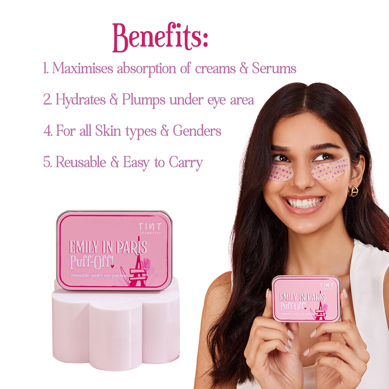 Tint Cosmetics X Emily In Paris Resuable Under Eye Patches, 2 Count