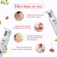 VCare Red Sandal Face Wash for Skin Whitening for Oily Skin | Reduce Acne and Pimples, Women and Men | Facial Cleanser | Skincare Face Cream, Remove Dark Circle 100 ml