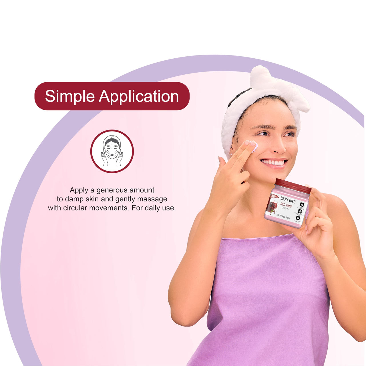 Dr.Rashel Red Wine Anti-Aging Cream – Moisturizing & Firming Face Cream with Antioxidants for Glowing, Youthful Skin – Natural Skincare