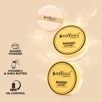 Shryoan Banana Luxury Loose Powder|Oil Control Banana Loose Powder | Make Up Setting Loose Powder| Long-lasting Coverage Reduces Shine (Pack of 1)