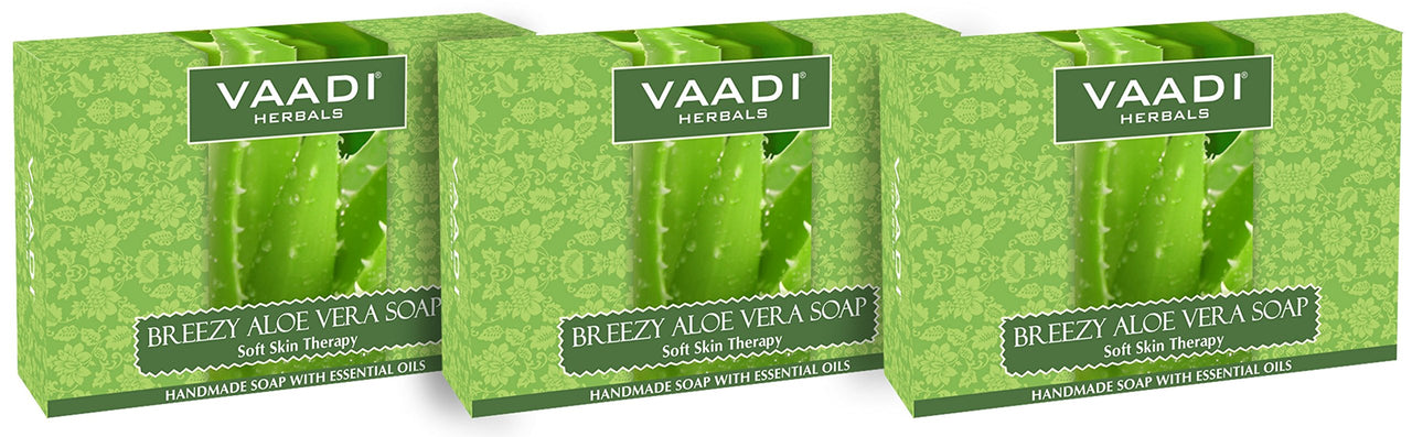 Vaadi Herbals Breezy Aloe Vera Soap, 75g (Pack of 3)