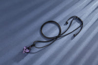 Amethyst Healing Crystal Necklace Pointed Pendant Necklaces Adjustable Rope Natural Pyramid Gemstone Stone Necklace Reiki Quartz Jewelry for Women Men Purple-amethyst