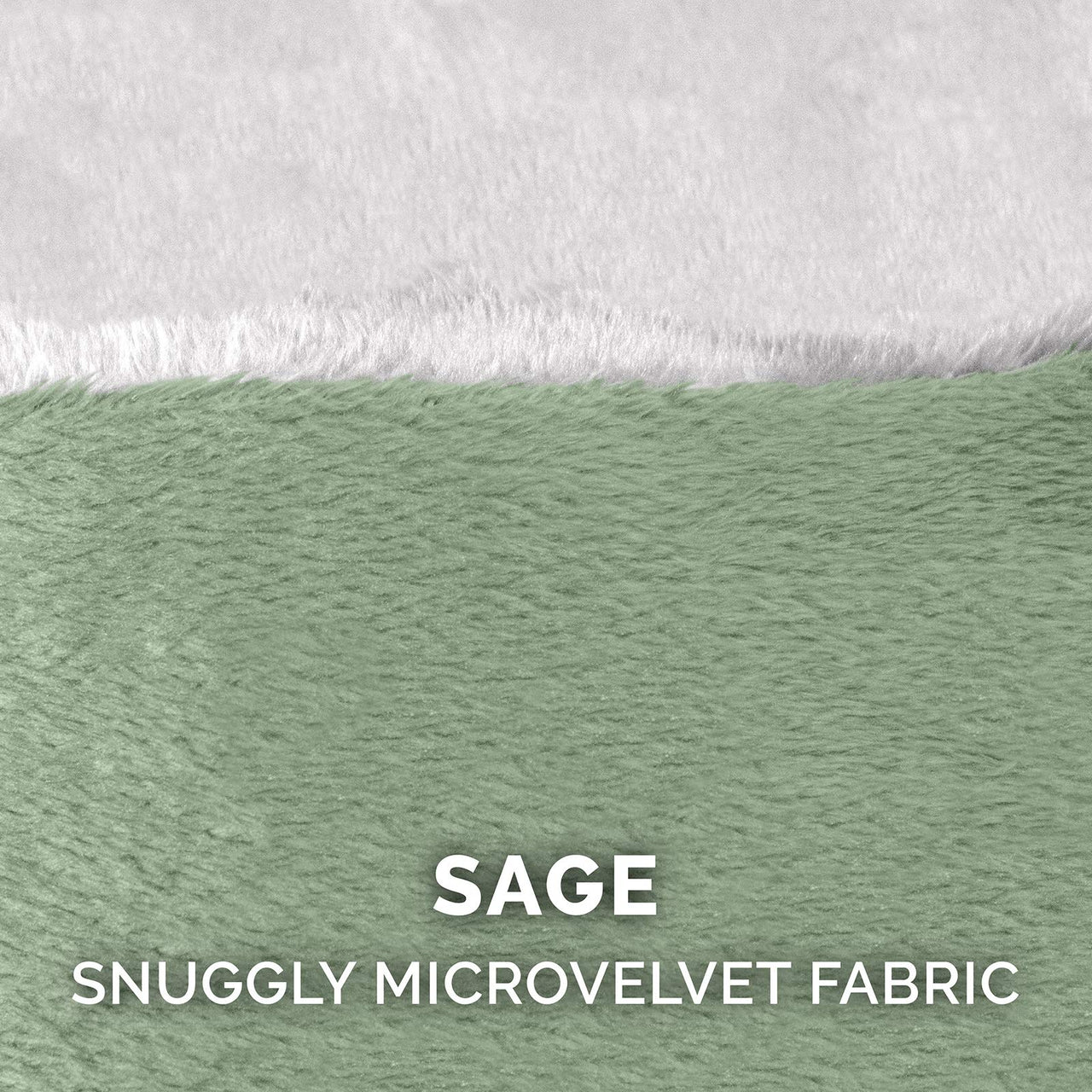 Furhaven Replacement Dog Bed Cover Microvelvet Snuggery, Machine Washable - Sage, 26-inch Microvelvet Sage 26.0"L x 26.0"W x 0.5"Th Snuggery (Cover Only)