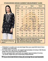 Ada Women's  Cotton Top Hand Embroidered Lucknowi Chikankari Tunic Kurti A226823 2XL Mustard