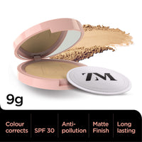 ZM Pollution Defense CC with SPF 30 Compact, Matte Finish, Vegan, Golden Sand, 9 Gm