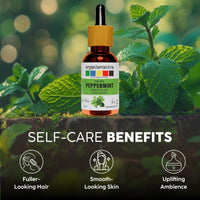 Organix Mantra Peppermint Oil for Skin, Hair, Personal Care & DIY - 100% Natural & Steam Distilled Oil - 15ML