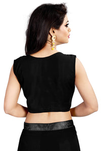 Anjaneya Sarees Women's  Georgette Saree With Blouse Piece