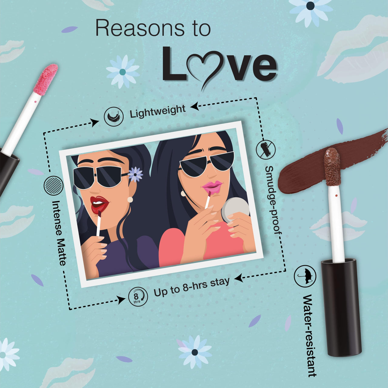 Dazller Lip Colour Lipstick Combo Pack of 6|Vibrant Matte Liquid Lipstick for Women|Long Stay|Smudge-Proof|Non-Transfer|Spicy Nudes|21.6g