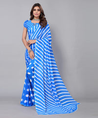 Yashika Women's  Georgette Printed Saree With Blouse Piece