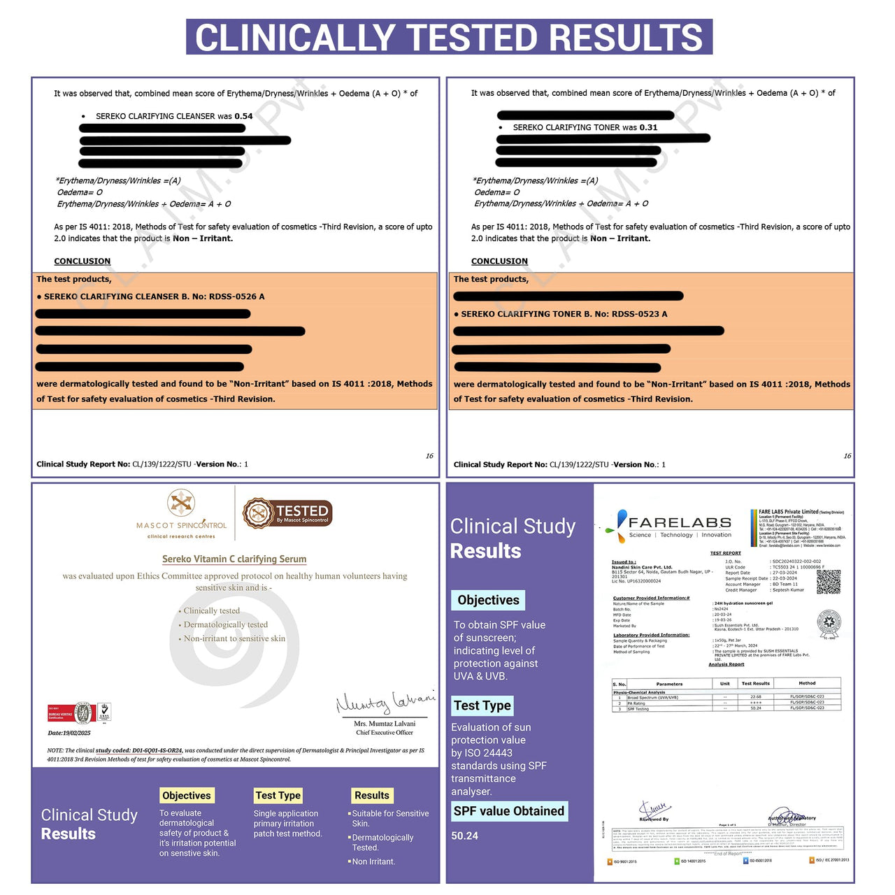 Sereko Bestseller’s Skincare Trial Kit | Vitamin C, Niacinamide & Cica | Brightening & Hydrating Set for Women & Men | Pack of 4 | Self-Care For Glowing Skin | Travel & Pocket Friendly