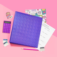 Avery Luxe Collection Durable Holographic 3 Ring Binder, Customizable View Cover, 1 Inch Round Rings, 1 Holographic Violet Binder (03226)