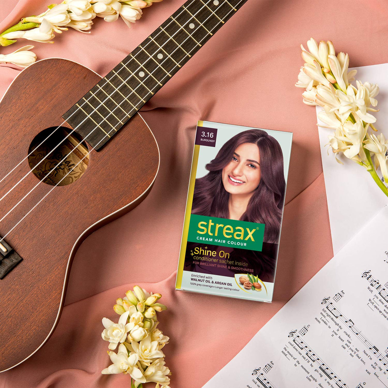 Streax Cream Hair Color for Unisex, 120ml - 3.16 Burgundy (Pack of 4)