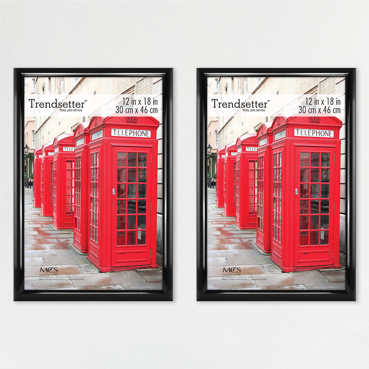 MCS Trendsetter 20x28 Poster Frame Black High-Gloss, Vertical & Horizontal Wall Hanging Large Picture Frame for Photos, Posters & Art Prints (1-Pack) 20 x 28 in Single