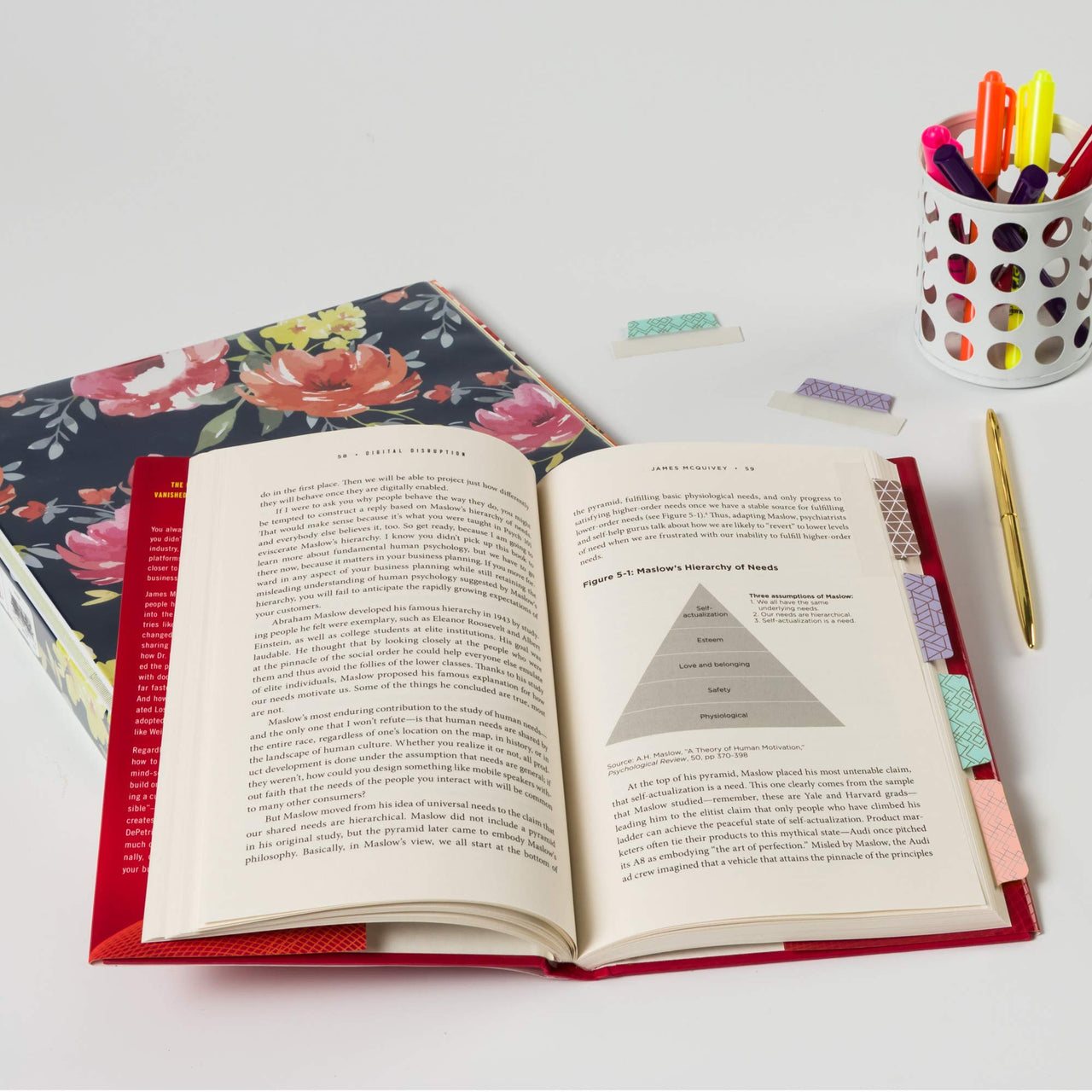 Avery Margin Ultra Tabs, 2.5" x 1", Assorted Metallic Geometric Designs, 24 Repositionable Page Tabs (30123)