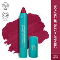 Parul Garg Beauty Creamy Matte Lip Crayon | Soft Matte & Hydrating Formula with Almond Oil & Vitamin E | Rich Pigment & Comfortable Wear | 100% Vegan (Trendsetter 11)