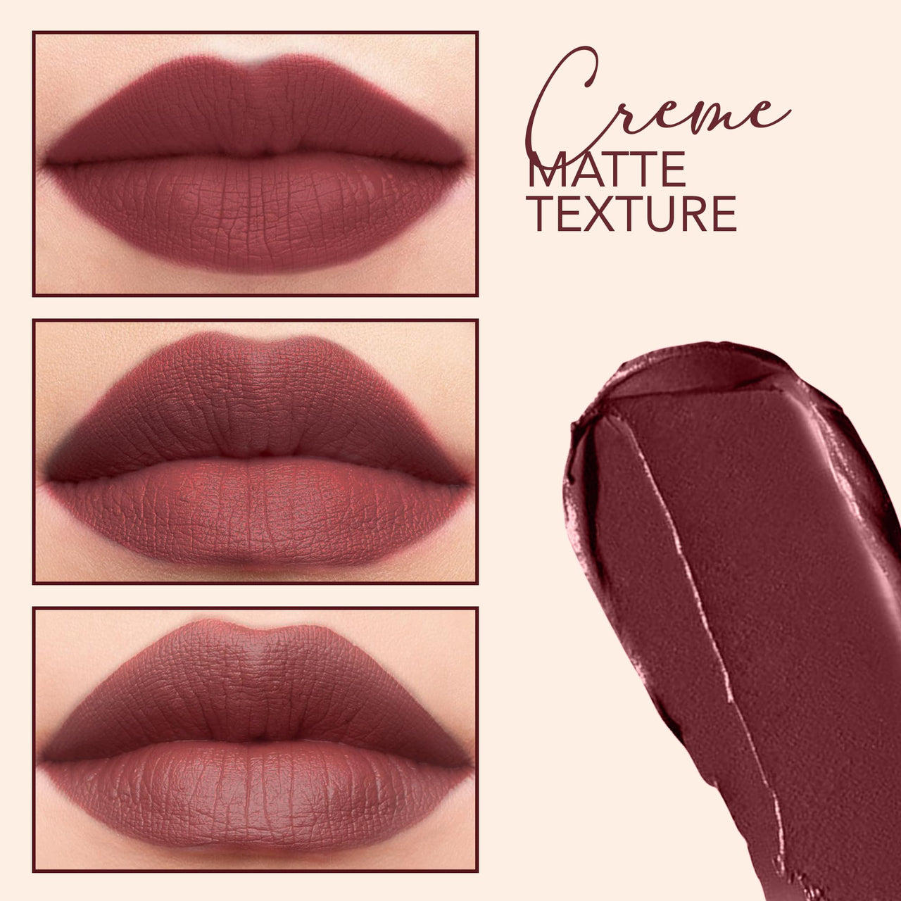 Carlton London Creamy Matte Stardust Bullet Long Stay Lipstick |Enriched with Vitamin E, Castor oil | Intense Colour, Moisturised Lips, Smooth & Light |Upto 8 hrs- 4Gm. (Bare Berry)