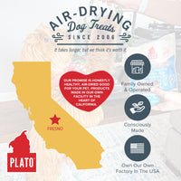 PLATO Small Bites Dog Treats, Natural Bite Sized Real Meat & Duck Flavor, Grain Free & High in Protein, Air Dried Authentic Ingredients, 2 Calories Per Treat, Made in the USA, 6 Ounces 6 Ounce (Pack of 1)