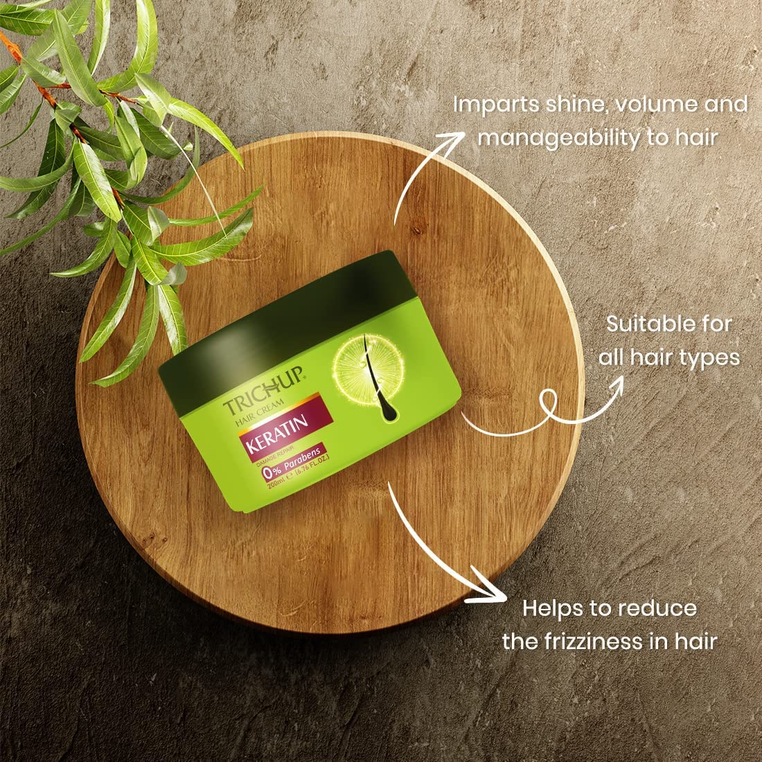 Trichup Keratin Hair Cream, 200ml For Dry Hair, 1 Count