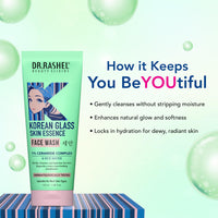 Dr.Rashel, Korean glass skin essence facewash||Rice Water and 1% Ceramide Complex - 100ml
